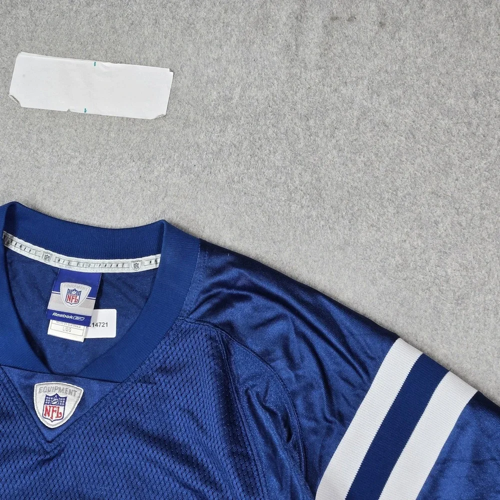 Indianapolis Colts Men Jersey L Blue Edgerrin James #32 Mesh Logo Football NFL